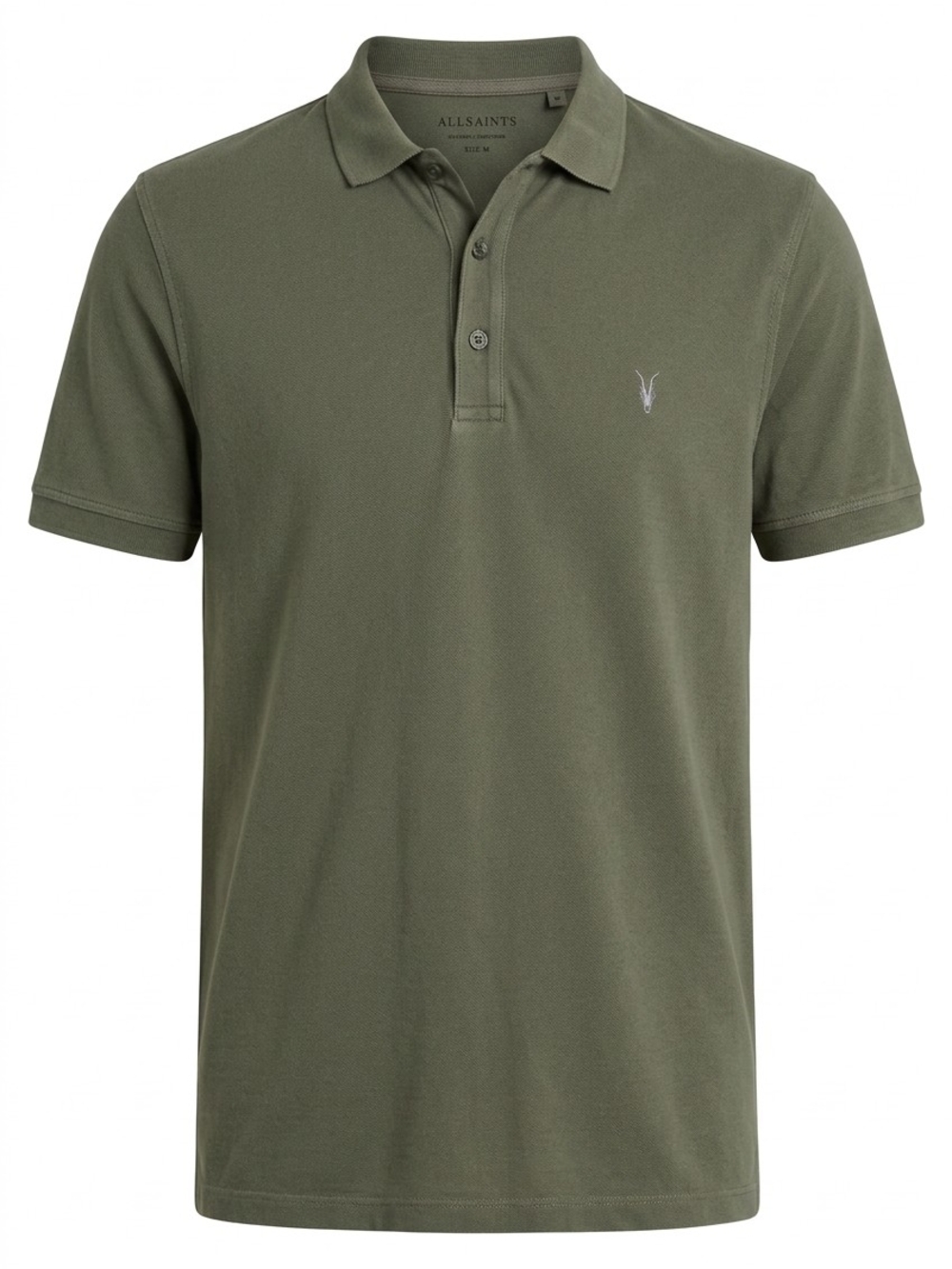 All Saints Men’s Large Olive Green Polo Shirt